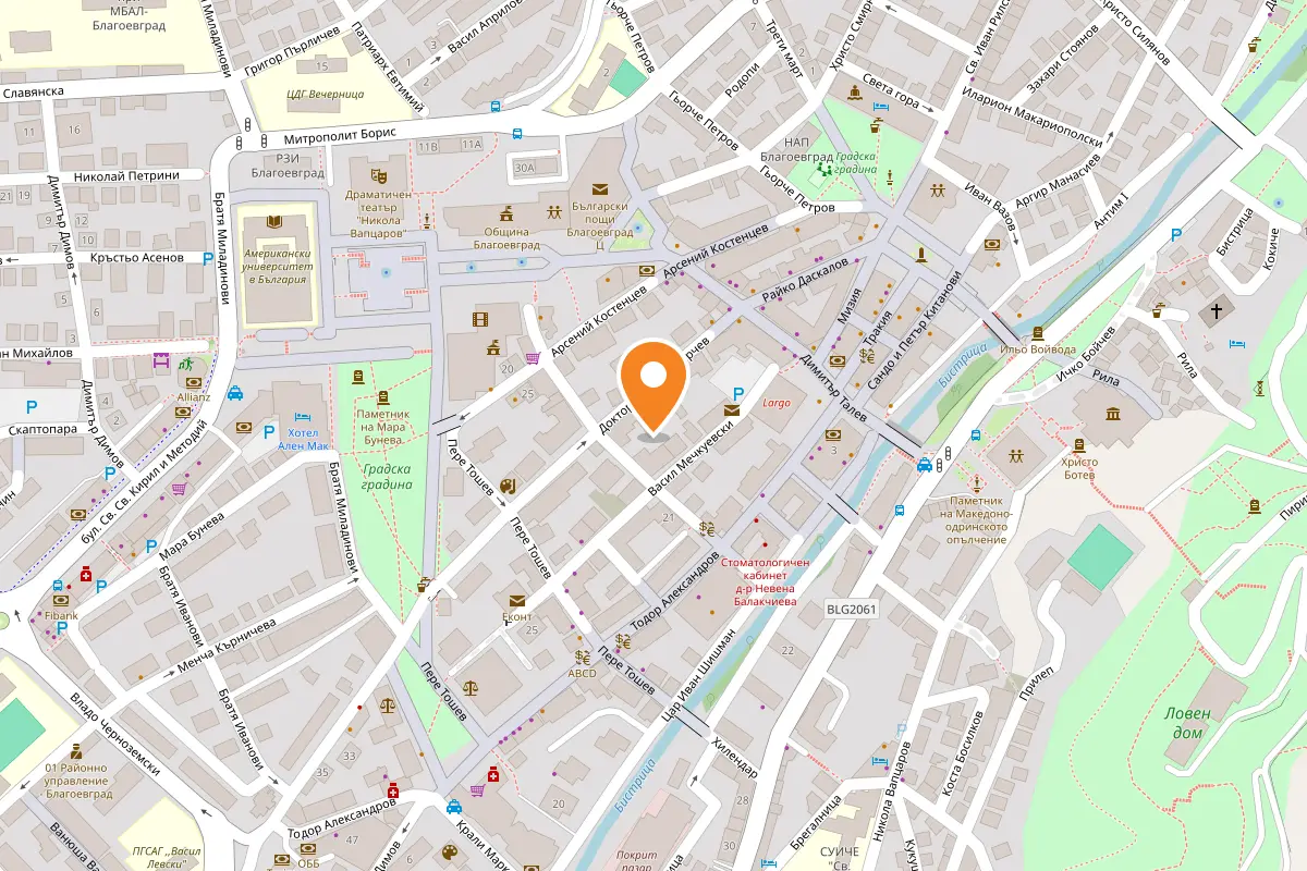 Map: Orange Blagoevgrad