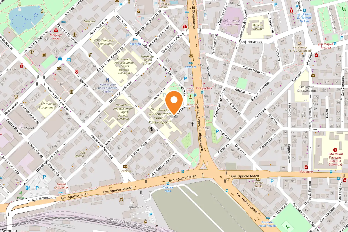 Map: Orange Plovdiv