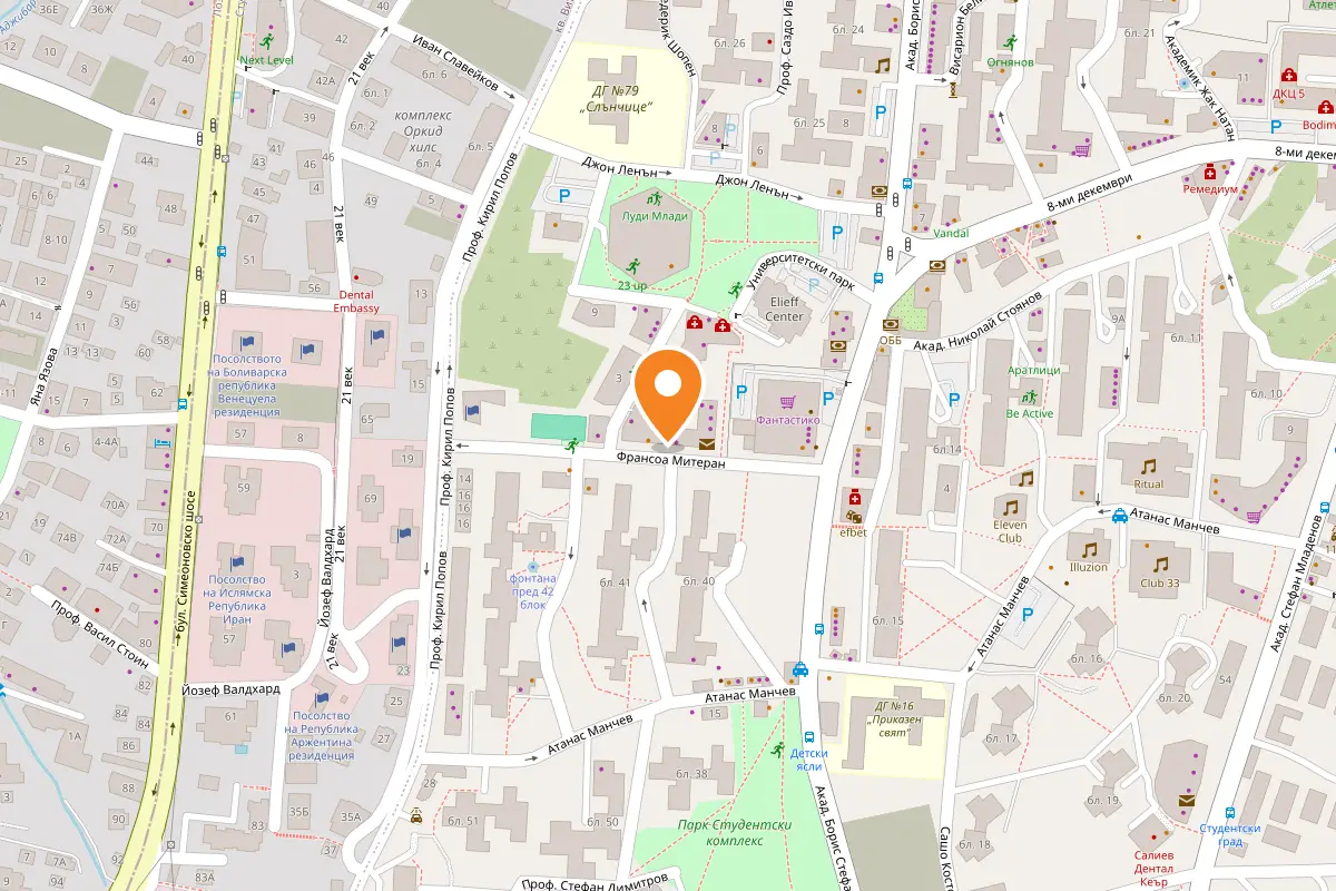 Map: Orange Sofia, Studentski Grad